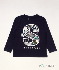 boys tshirt s is for space